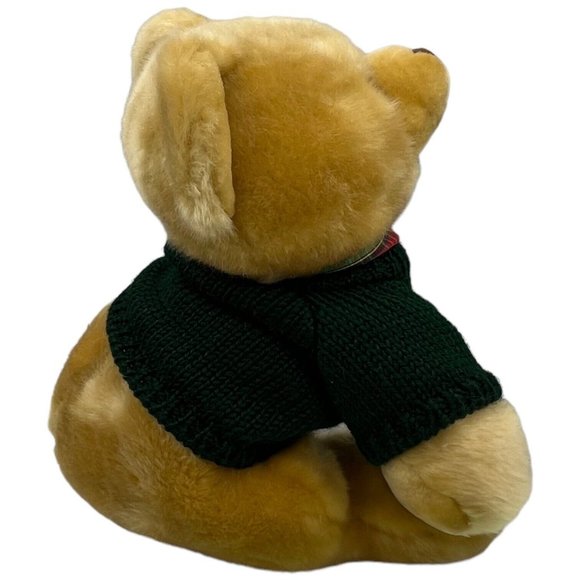 RBI Ron Banafato Bear Weighted Plush Holiday Sweater Plaid Bow Stuffed Animal - Picture 8 of 13